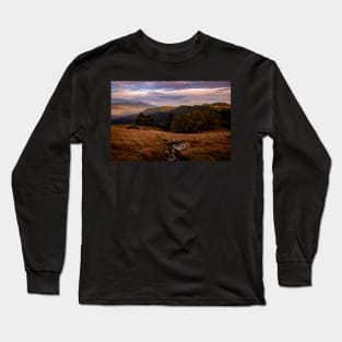 Stream leading to mountains Long Sleeve T-Shirt